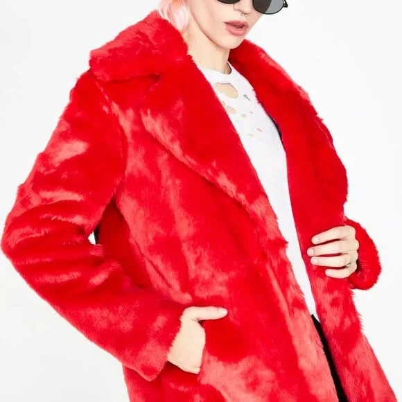 Current Mood Racked Up Faux Fur Jacket - Picture 4 of 10